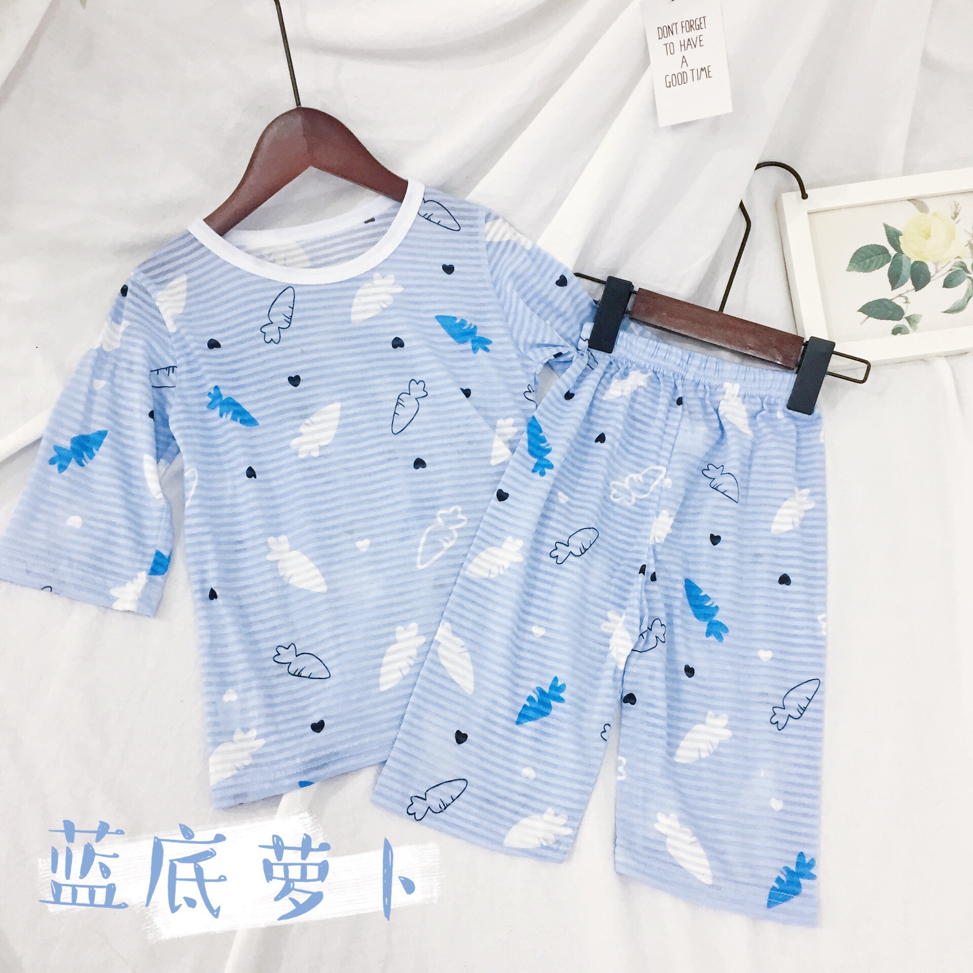 Summer Children Pajamas Short Sleeve Cartoon Cotton  Kids Clothes Tops+ Pants 2Pcs Suit Sleepwear