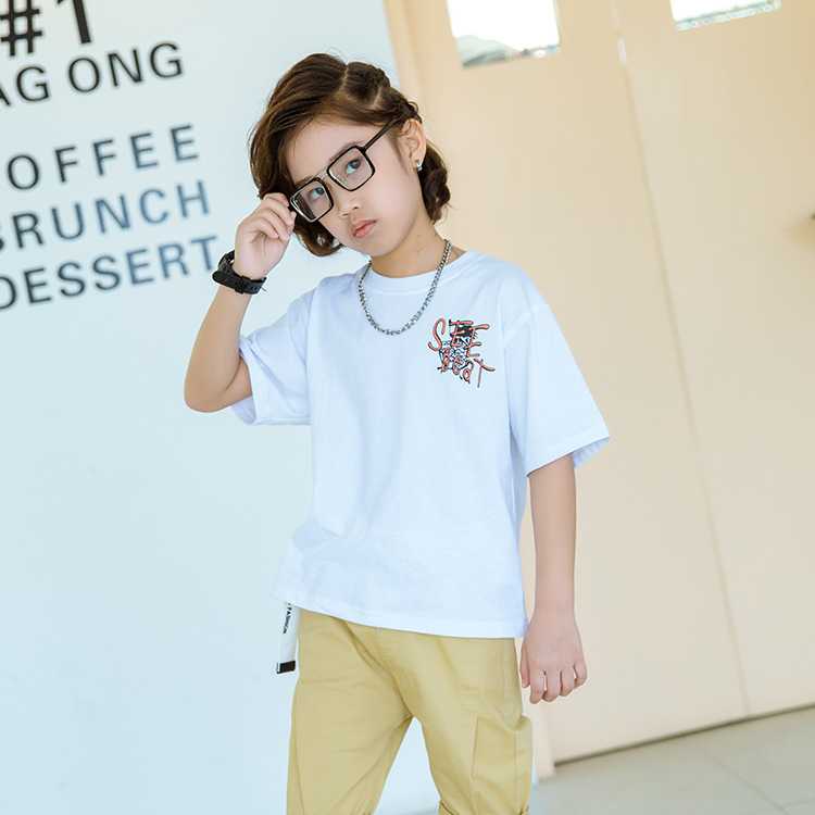 Kids T-Shirts Boy Girl Short Sleeve Tees Baby Girl Tops O-Neck Cartoon Casual Girl T Shirts Summer