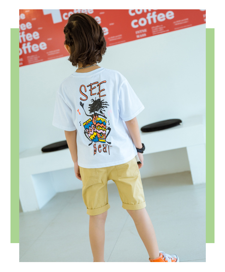 Kids T-Shirts Boy Girl Short Sleeve Tees Baby Girl Tops O-Neck Cartoon Casual Girl T Shirts Summer