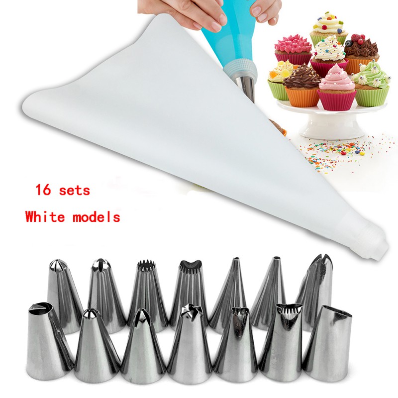 Stainless Steel  Cookie Decoration Assortment Flower Decor Cake Bake-ware Decoration 16pcs/set