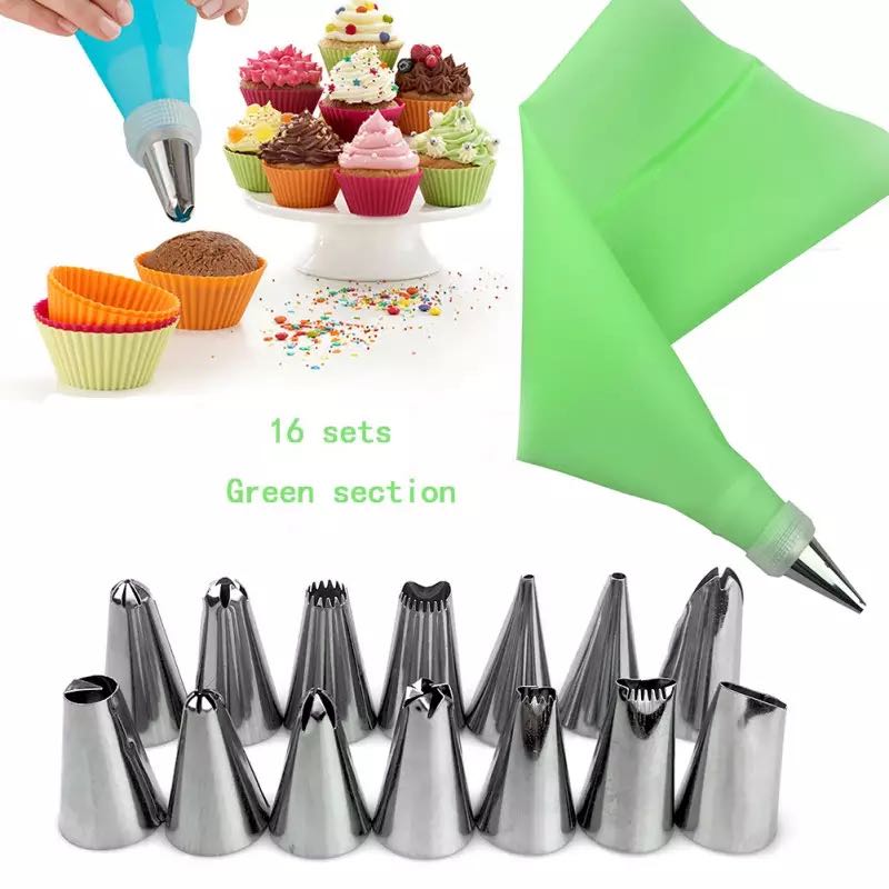 Stainless Steel  Cookie Decoration Assortment Flower Decor Cake Bake-ware Decoration 16pcs/set
