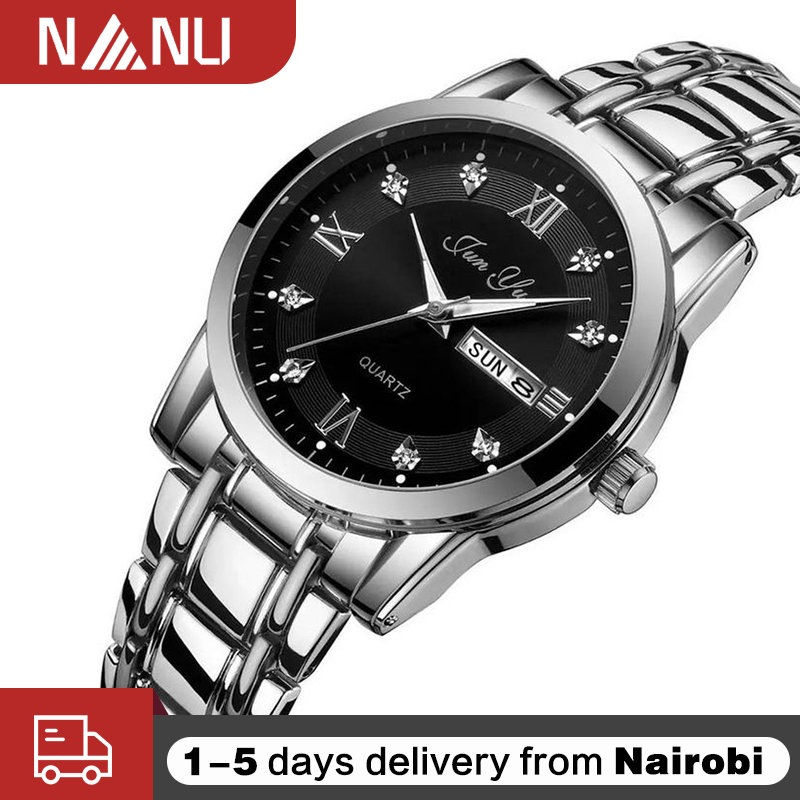 Men Watch Top Brand Luxury Automatic Quartz Watches Man Steel Business Waterproof Sport Clock