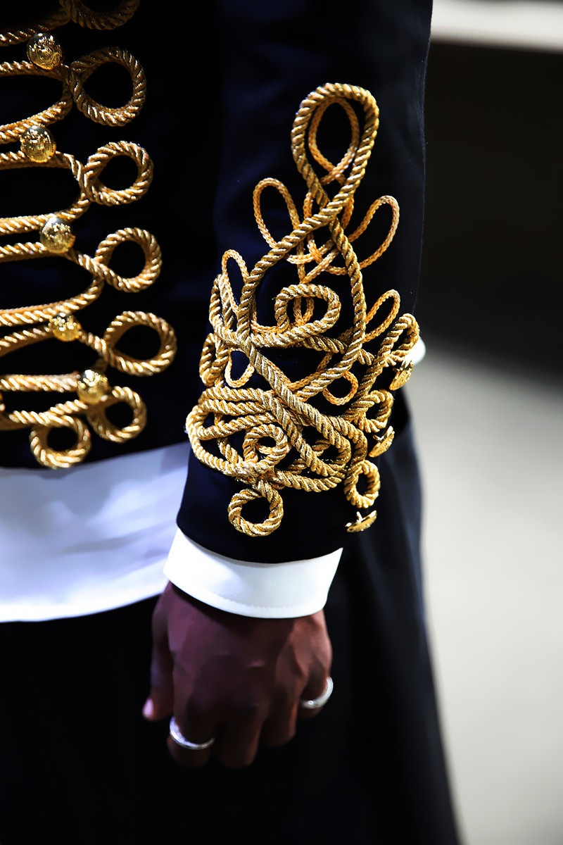 Blazers Men Black Gold Embroidery Jacket Coat Nightclub Male Singer Host Costume Studio Stage Wears
