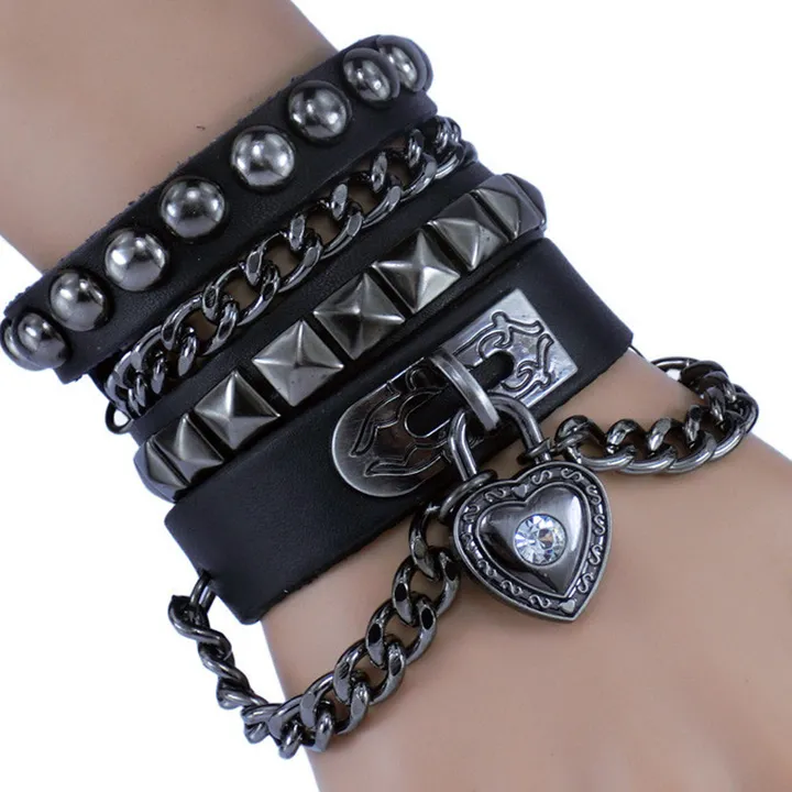 Bracelets Creative chain Love alloy bracelet The punk Hand catenary Men and women Hot style