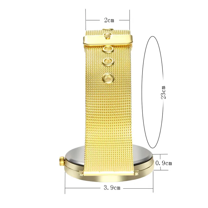 Watch golden Mesh belt strap Men's watch Quartz watch Fashion watches