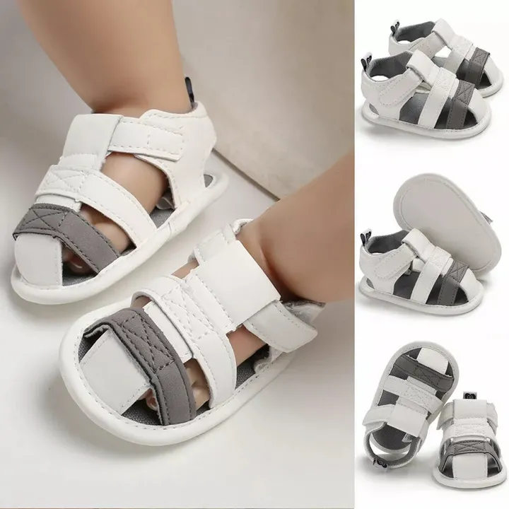 2022 Baby Summer Shoes Newborn Infant Baby Girl Boy Kids Crib Shoes Soft Sole Solid Hook Causal Anti Slip First Walkers 0-18M
