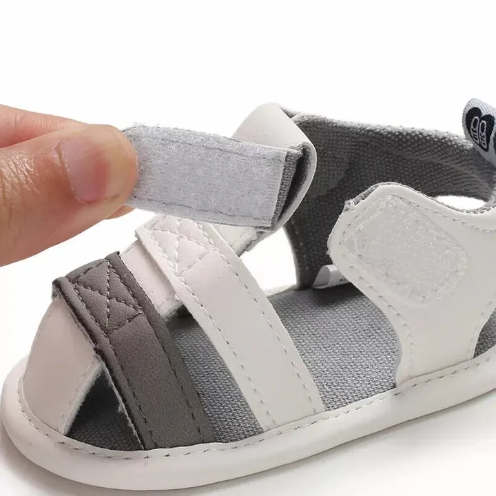 2022 Baby Summer Shoes Newborn Infant Baby Girl Boy Kids Crib Shoes Soft Sole Solid Hook Causal Anti Slip First Walkers 0-18M