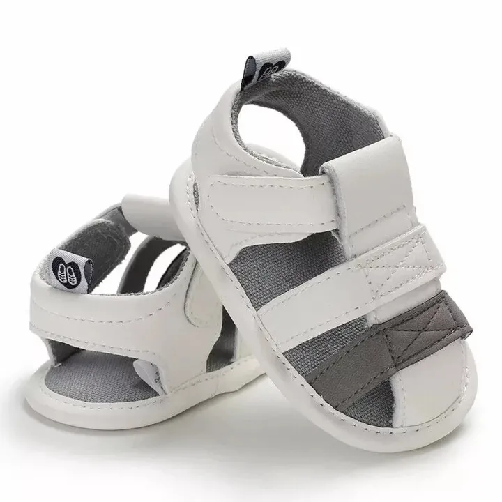 2022 Baby Summer Shoes Newborn Infant Baby Girl Boy Kids Crib Shoes Soft Sole Solid Hook Causal Anti Slip First Walkers 0-18M