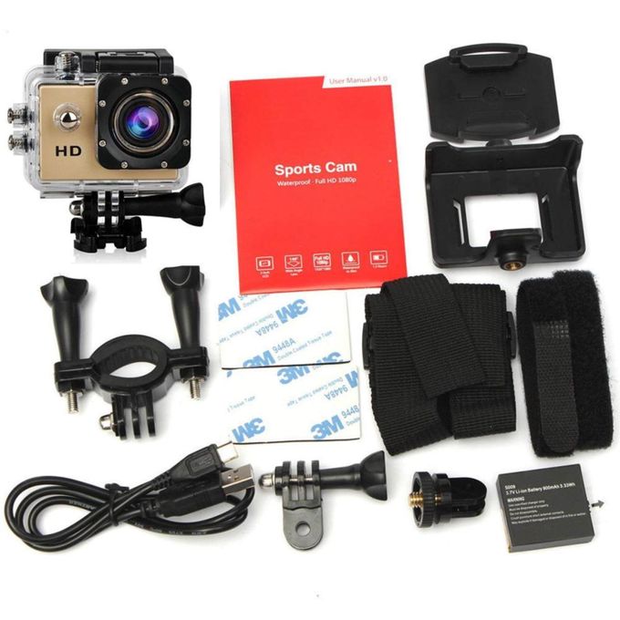 1080P Sports Action Camera - Waterproof - Black Seller: swift gadgets.