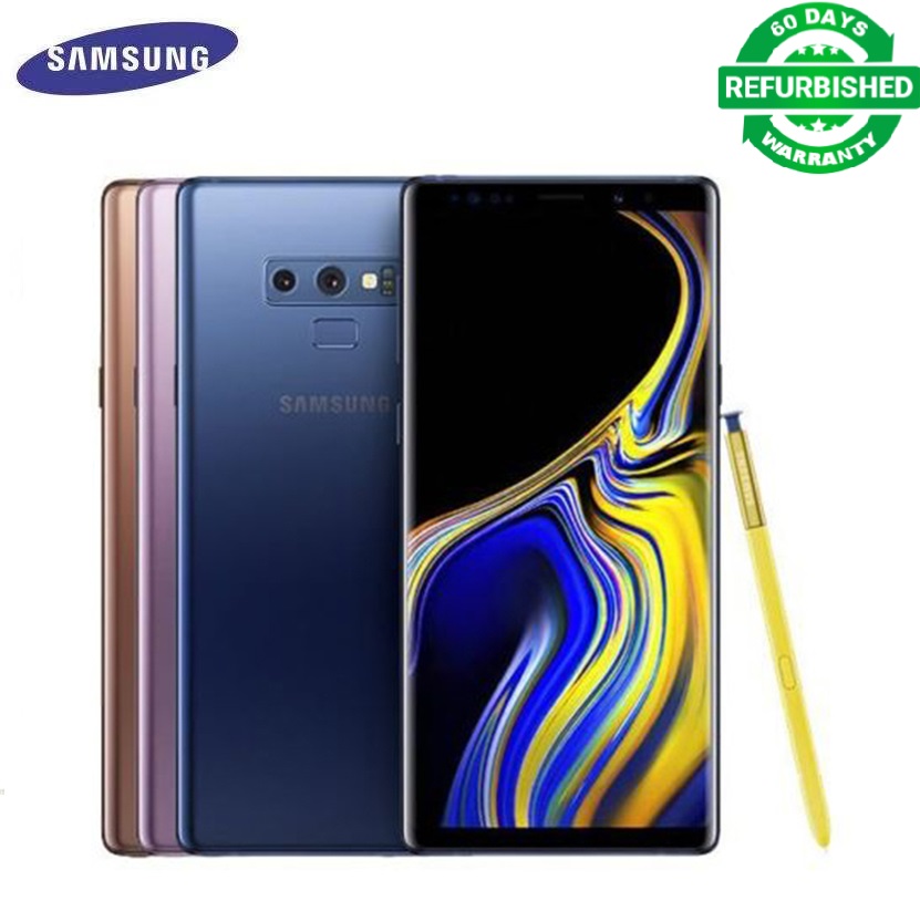 Refurbished Samsung Galaxy Note9 Note 9 LTE Mobile Phone 6.4" Dual 12MP RAM 6GB ROM 128GB