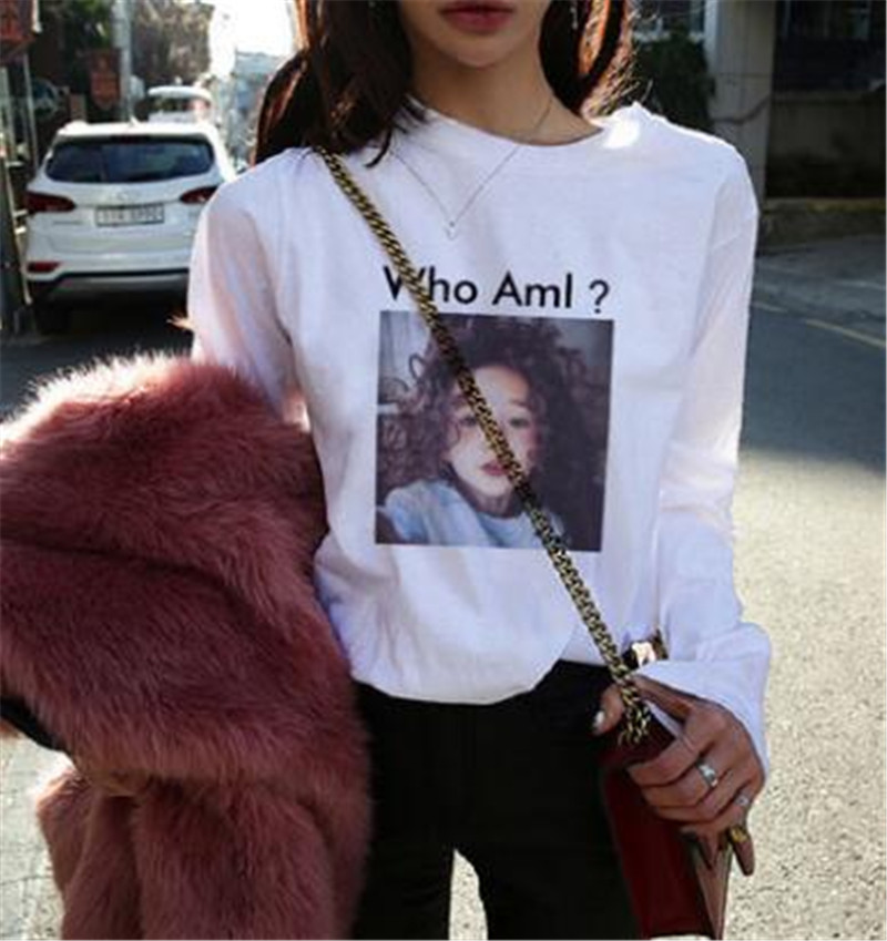 Women's Clothes 2019 new white long-sleeved t-shirt clothes loose wild student small shirt tide
