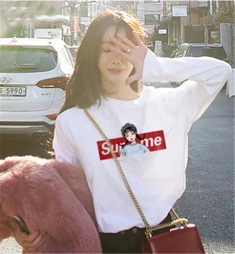 Women's Clothes 2019 new white long-sleeved t-shirt clothes loose wild student small shirt tide