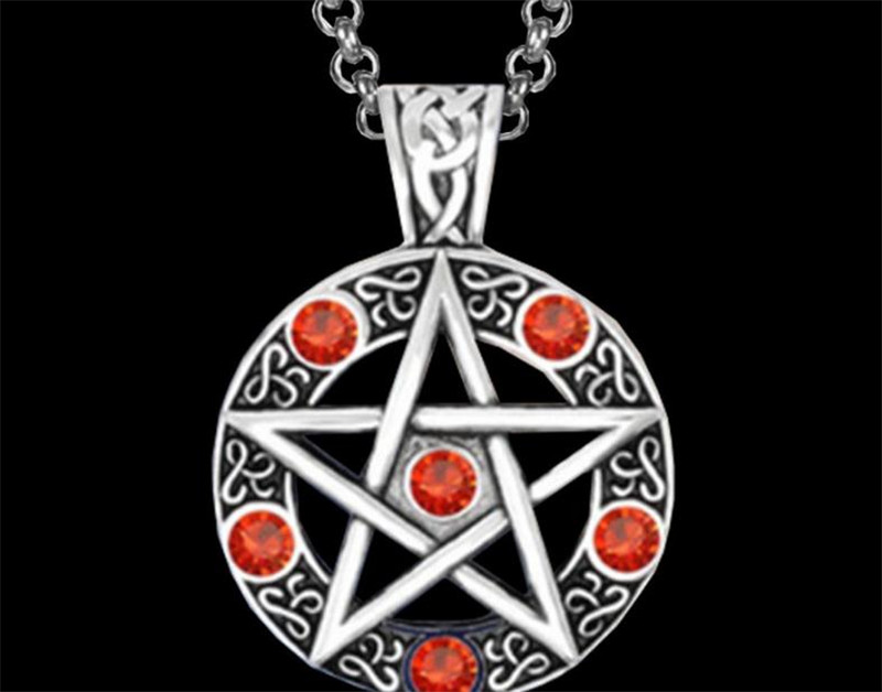 Europe and the United States five-pointed star necklace men and women pendant jewelry