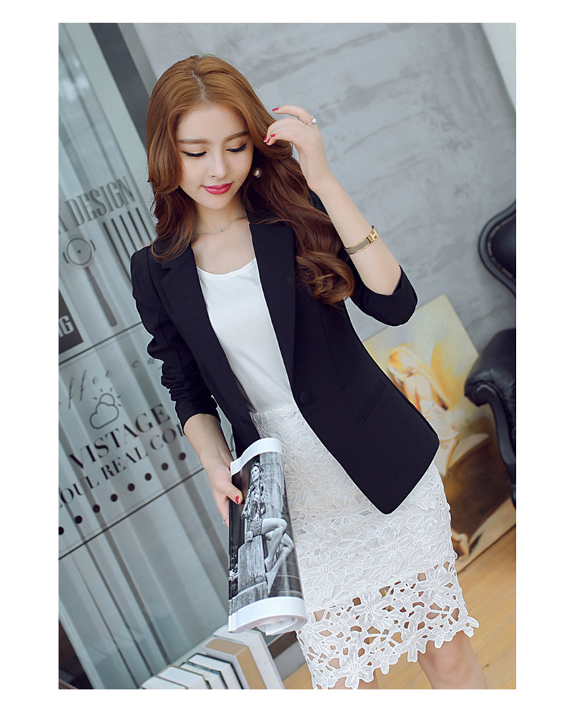 Autumn and winter new women's suits jackets self-cultivation commuting business  fresh leisure