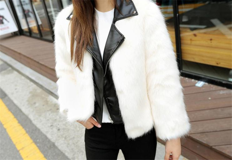 Autumn and winter fox fur fur women's motorcycle clothing imitation mink fur coat tide fashion noble