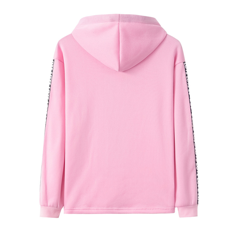 Europe and America large size women's loose loose thin letters sweater coat leisure sports youth