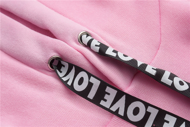 Europe and America large size women's loose loose thin letters sweater coat leisure sports youth