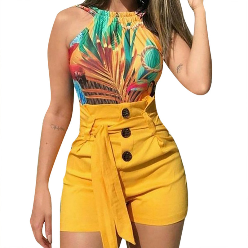Shorts 2019 Summer Women Fashion Lace Up Tie Pants Casual High Waist Short Pants