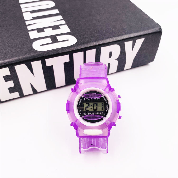 Child LED Digital Sport Watches Time Fashion Candy Color Wrist Watch Transparent Clock For Boy Girls Wristwatches Children Watches