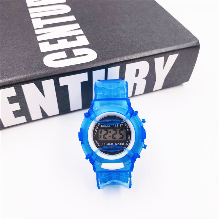 Child LED Digital Sport Watches Time Fashion Candy Color Wrist Watch Transparent Clock For Boy Girls Wristwatches Children Watches