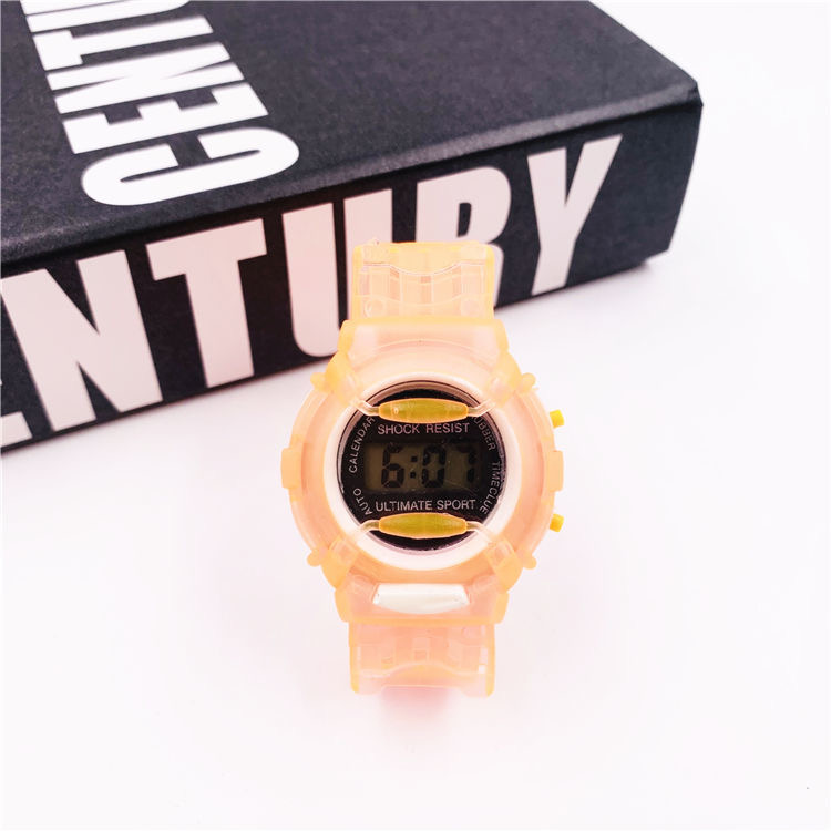 Child LED Digital Sport Watches Time Fashion Candy Color Wrist Watch Transparent Clock For Boy Girls Wristwatches Children Watches