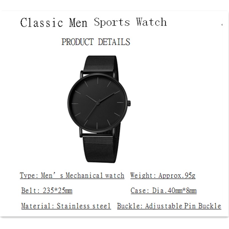 2019 Men's Fashion Watch Top Brand Luxury Business Man Watch Sports Watch Metal Belt
