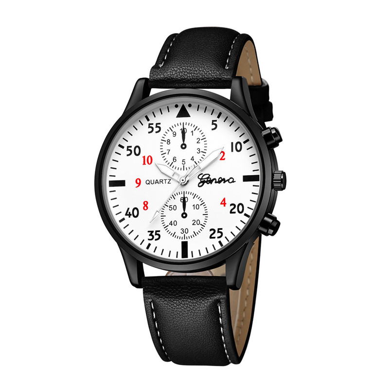 The Mens' Quartz Wrist Watches High Quality PU Leather Watch Strap Slim Dial Casual Waterproof