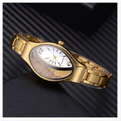 Women's Fashion Luxury Watch Women's Bracelet Clock Oval Water Diamond Sports Quartz Watch Watch Daily Leisure Simple Water Diamond Watch Women's Watch