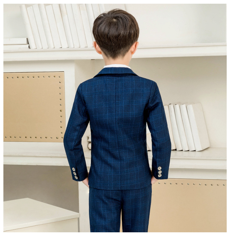 Vest+Blazer+Pants+Tie+Shirt+Pin 6pcs Kid Child Boy Suit Formal Boy Gentleman Blazer Party