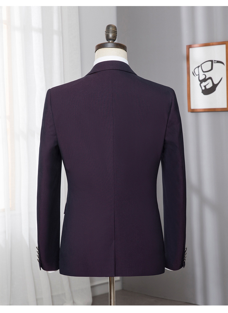 Men's Fashion Slim Suits Business Cloth Groom Groomsman Two-Piece Suit Blazer Jacket Pants Set