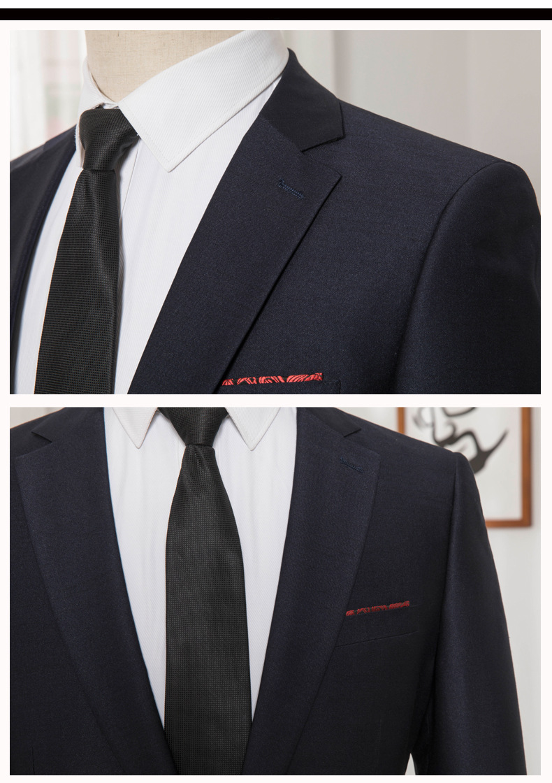 Korean fashion Slim Suit Business Cloth Groomsman 2PC Suit Blazer Jacket Pants Work Suit wedding