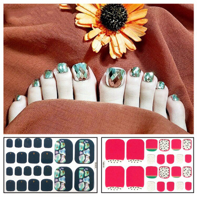 2021 Fashion Women Nail Labels 3D Gilding Lady's Girls Foot Nail Stickers Waterproof Popular Gifts