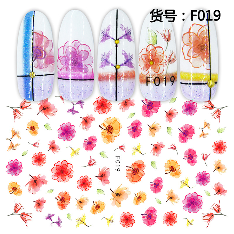 Manicure Stickers New Flower Manicure Stickers Japanese Dream Flower Manicure Stickers view 6