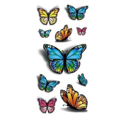 3D Tattoo Paste Rose Butterfly Scorpion Color Print Waterproof Tattoo Sticker Combination view 6