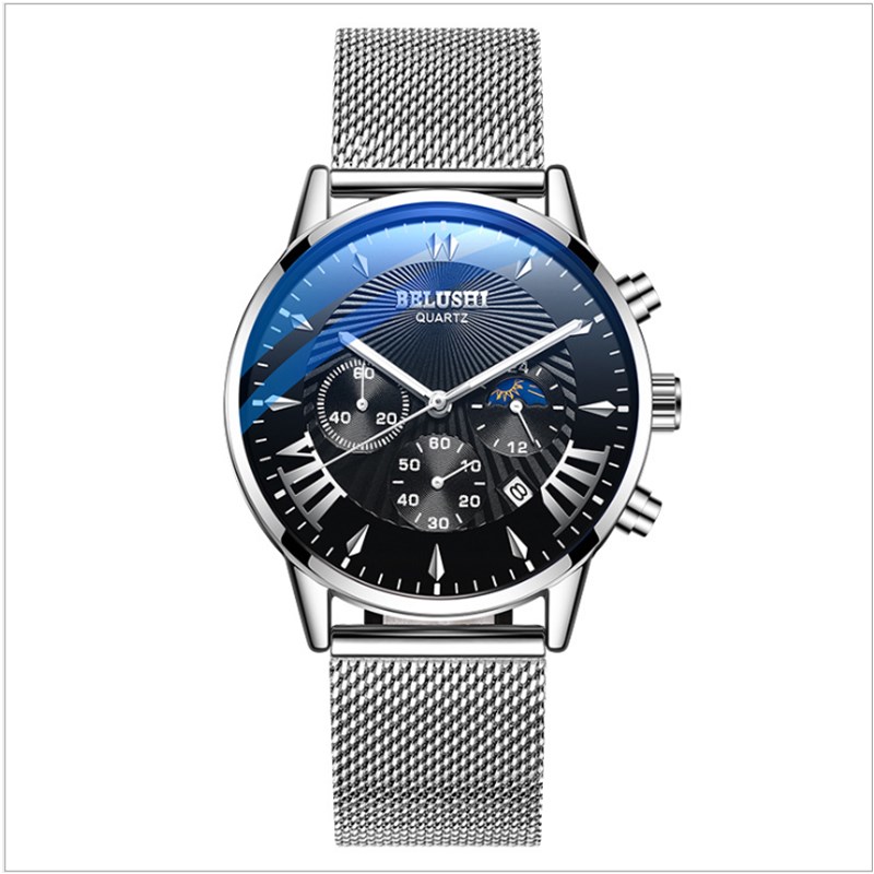 Hot Sale New Cool Men Business Watch Multi-Function Water Proof Male Student Luminious Quartz Watch