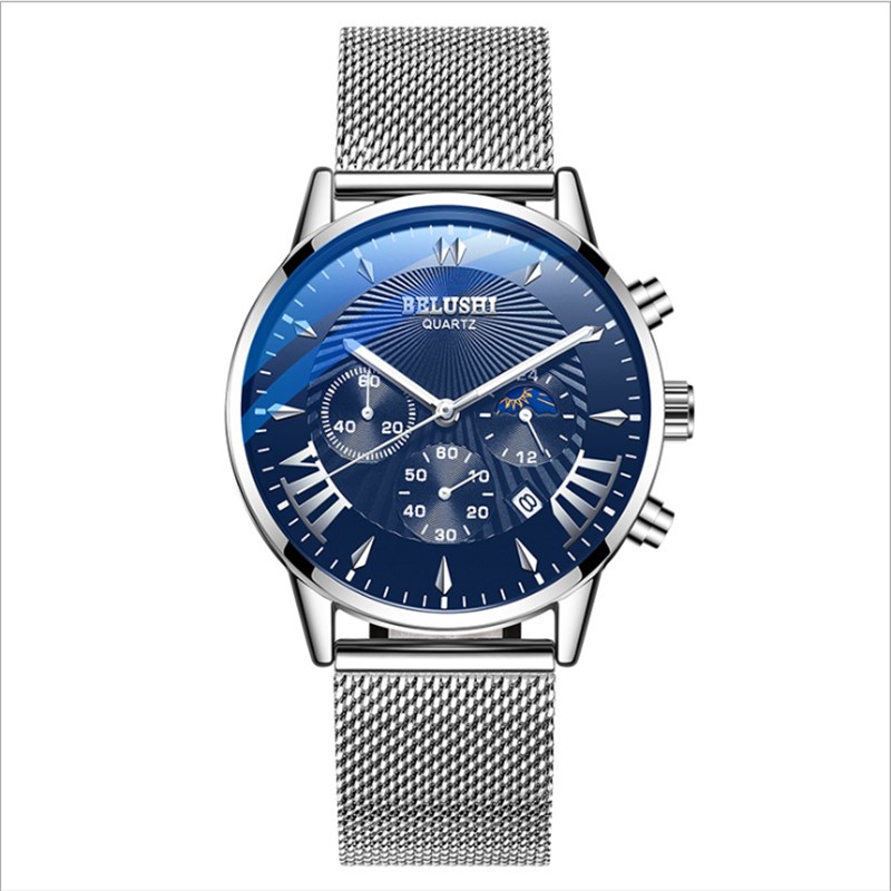 Hot Sale New Cool Men Business Watch Multi-Function Water Proof Male Student Luminious Quartz Watch