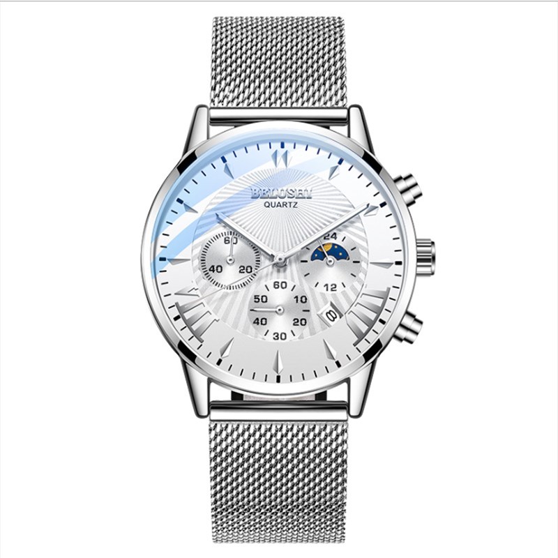 Hot Sale New Cool Men Business Watch Multi-Function Water Proof Male Student Luminious Quartz Watch