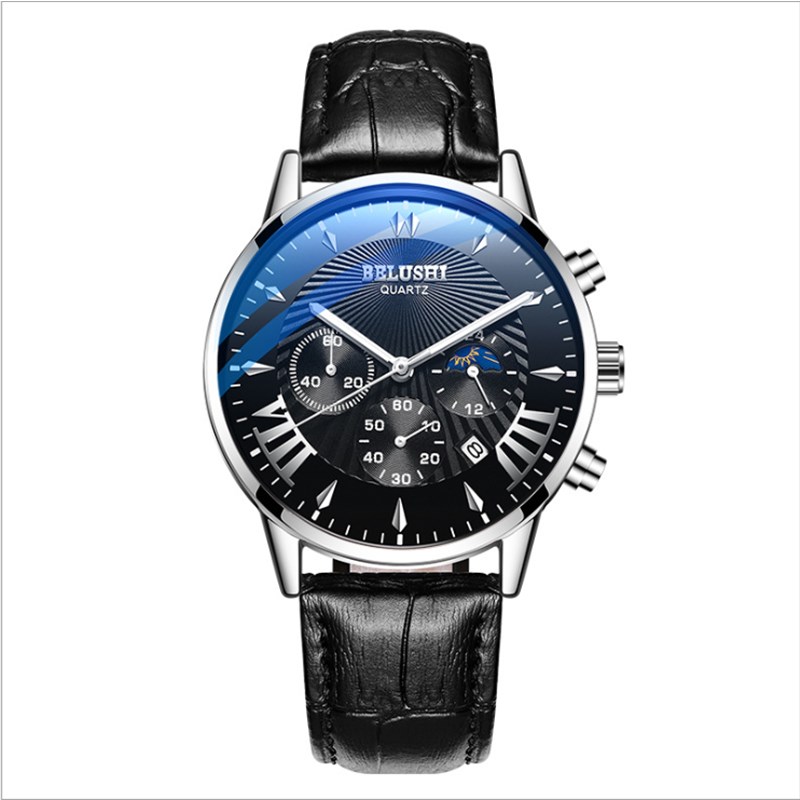 Hot Sale New Cool Men Business Watch Multi-Function Water Proof Male Student Luminious Quartz Watch