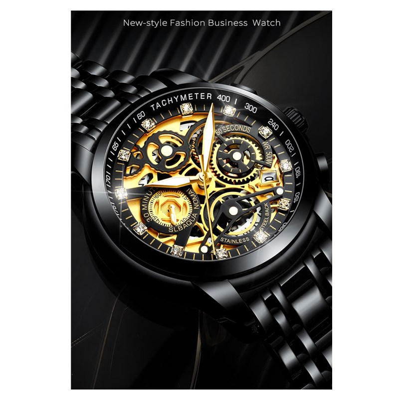2021 New Style Multifunctional Calendar Sports Business Men Watch Stainless Steel Water Proof Watch