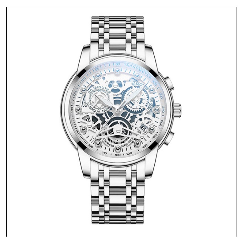 2021 New Style Multifunctional Calendar Sports Business Men Watch Stainless Steel Water Proof Watch