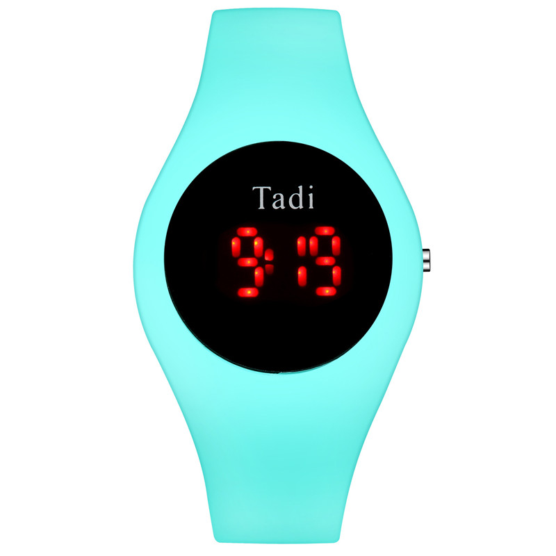 2021 Fashion New LED Sport Silicone Electronic Watch Personality Candy Color Children's Watch