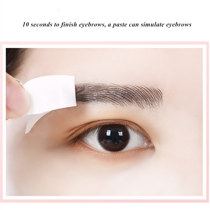 Hot selling 10 Pairs 6D Simulation Eyebrow Paste Lable Tattoo Sticker Waterproof Wholesale view 4