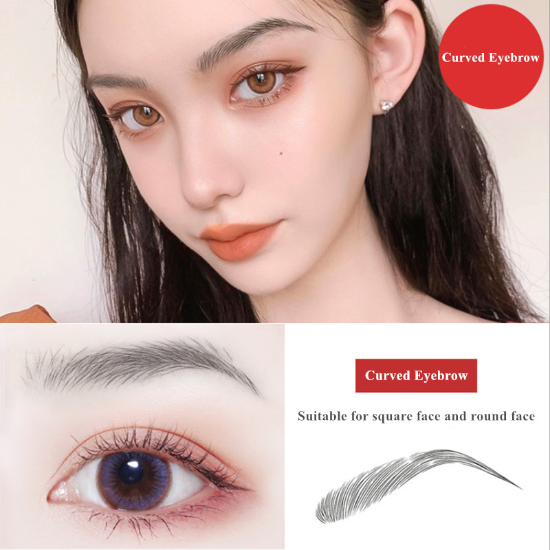 Hot selling 10 Pairs 6D Simulation Eyebrow Paste Lable Tattoo Sticker Waterproof Wholesale view 2