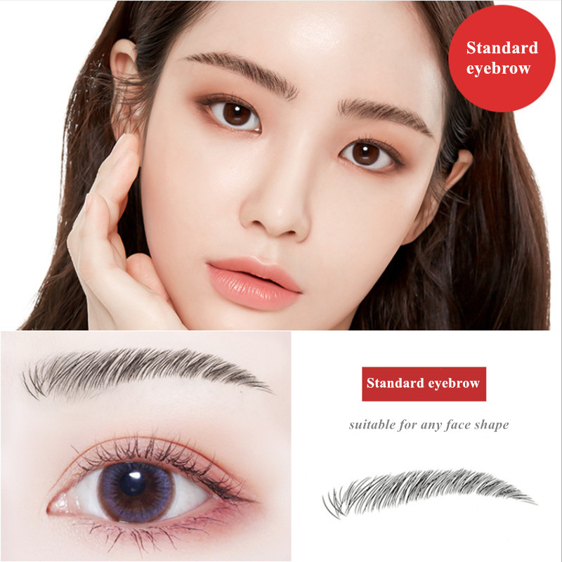 Hot selling 10 Pairs 6D Simulation Eyebrow Paste Lable Tattoo Sticker Waterproof Wholesale view 8