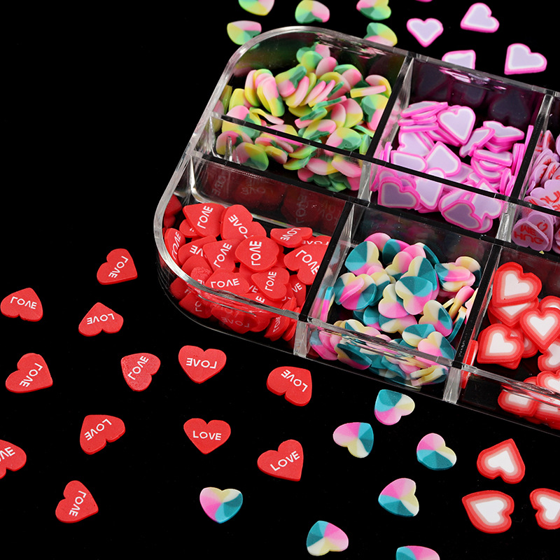 Wholesale 36 Grids 3 Sets Love Soft Pottery Manicure Patch manicure for Birthday Party Wedding Gifts