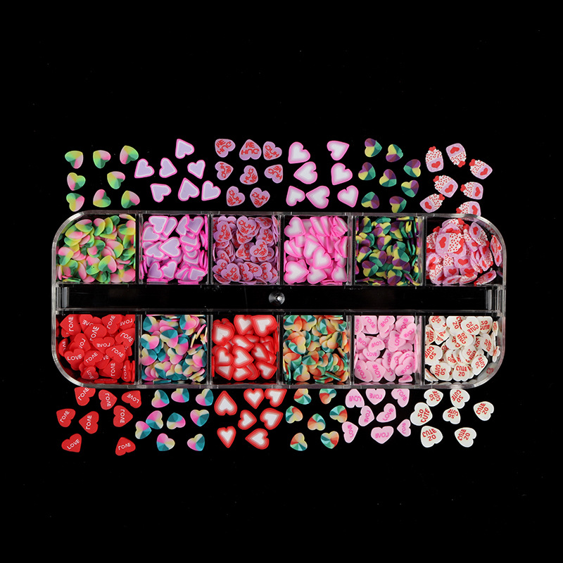 Wholesale 36 Grids 3 Sets Love Soft Pottery Manicure Patch manicure for Birthday Party Wedding Gifts