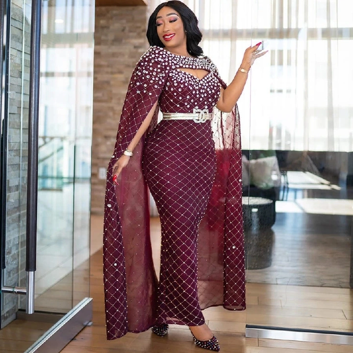 2021 Fashion New European and African Sexy Hip Wrap  Top Women Evening Dresses Garden Bead Diamond Gradient Sequins Mesh Sand Lady Girls Concerts Red Carpet Dress