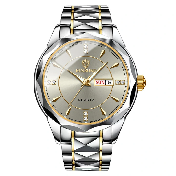 30M Waterproof Busines Men Women Steel Metal Dual Calendar Watches Luminous Gentlemen Watches Factory Wholsale School Boys Students Metal Watches Sons Husbands Birthday Gift Watches