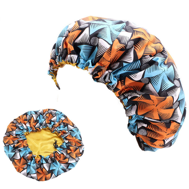 Satin sleep cap sleeping bonnet hair hat headwear scarf silk hair wrap night wear hats headscarf caps silk hair caps shower cap for women long braid with comfort adjustable band women girl  gift