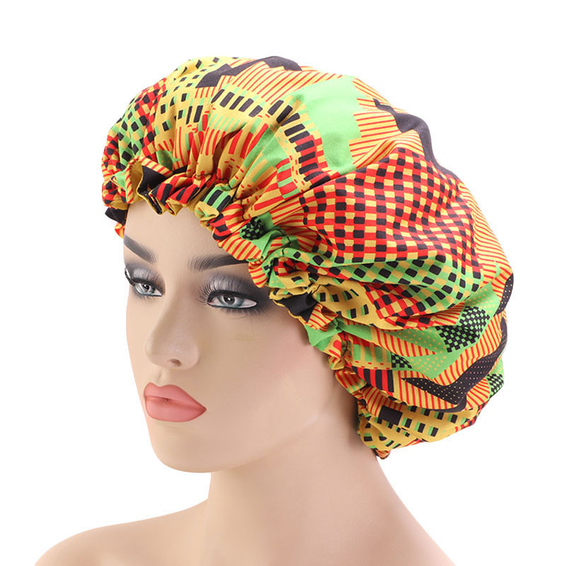 Satin sleep cap sleeping bonnet hair hat headwear scarf silk hair wrap night wear hats headscarf caps silk hair caps shower cap for women long braid with comfort adjustable band women girl  gift